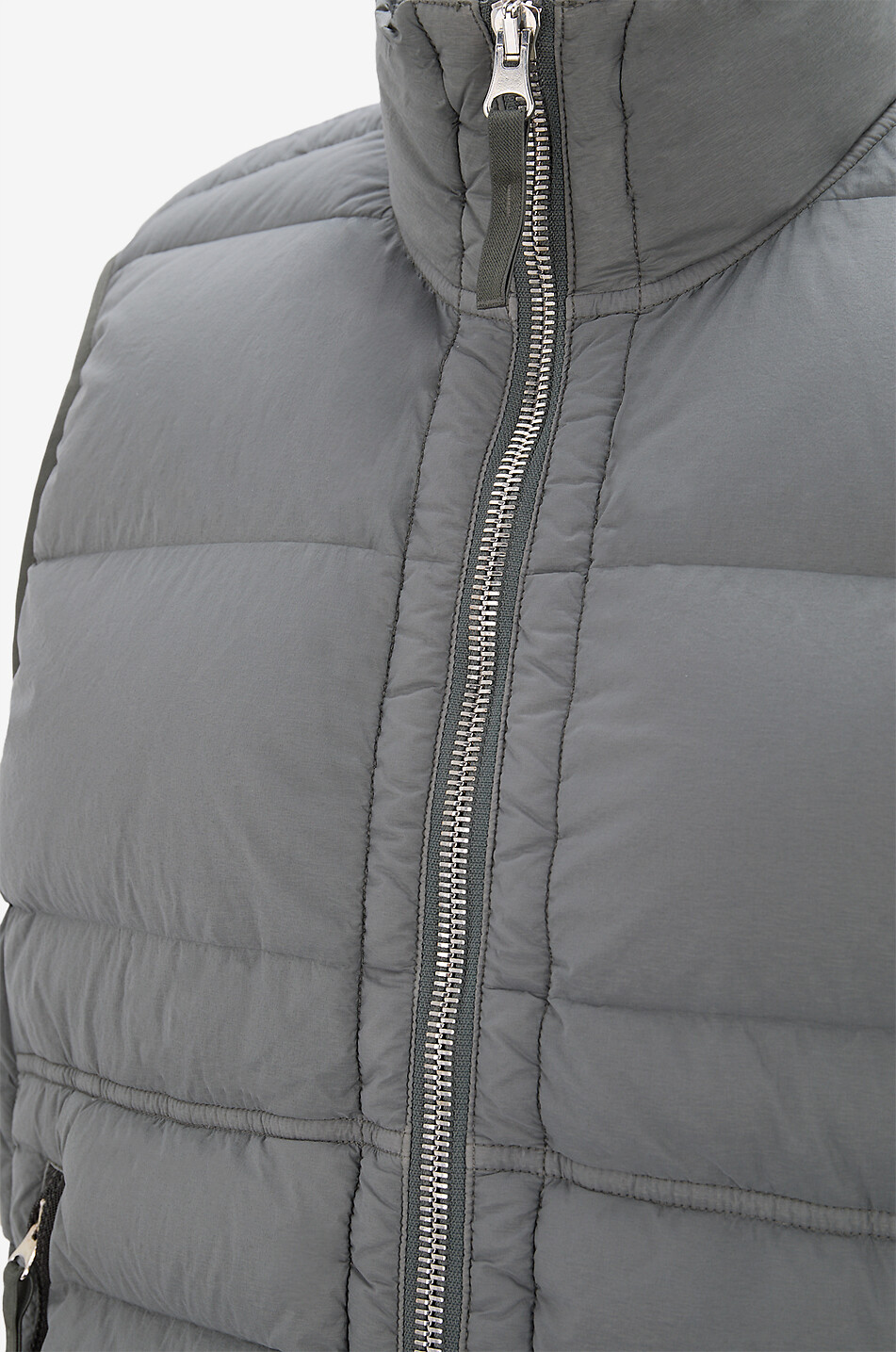 STONE ISLAND G100007 Seamless Tunnel Nylon Down-TC sleeveless down jacket Men GREY 3