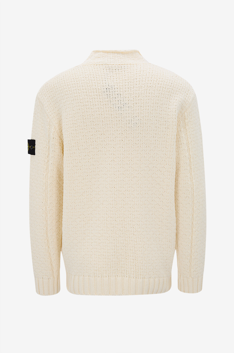 STONE ISLAND Pullover mit Rundhalsausschnitt aus Baumwolle 5100019 Herren CREMEFARBEN 2