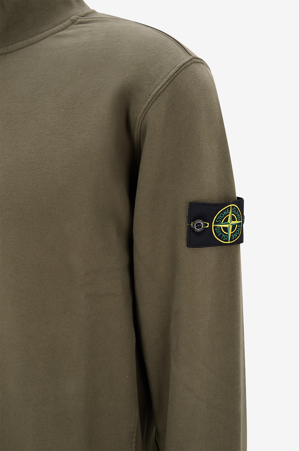 STONE ISLAND Sweat-shirt à col montant zippé 6100068 Homme VERT FONCÉ 3