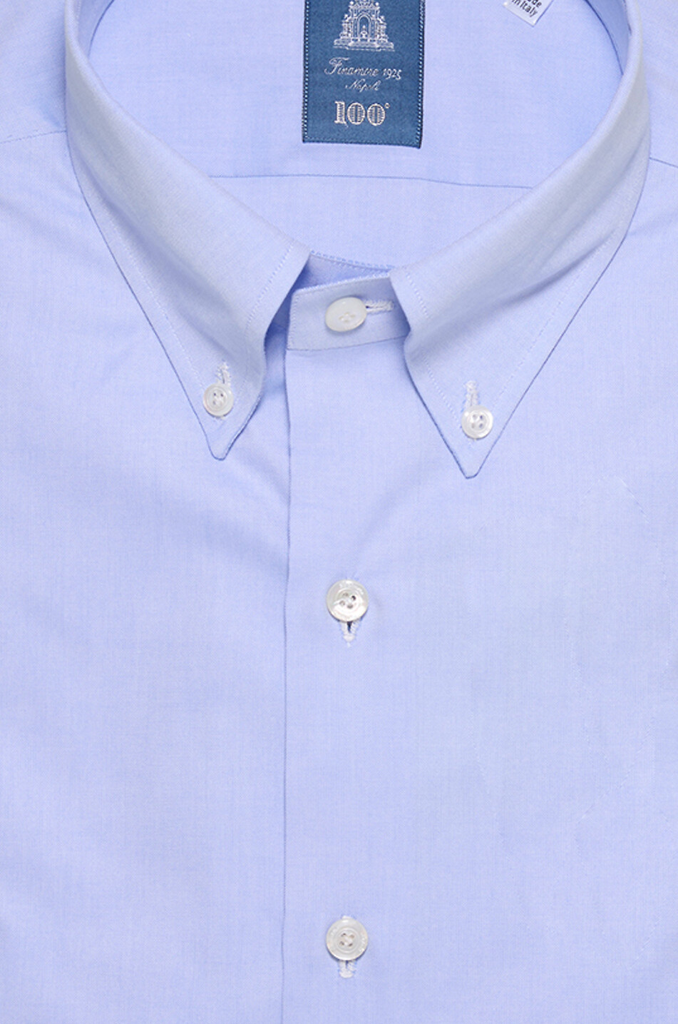 FINAMORE Leonardo button-down collar long-sleeved shirt Men MEDIUM BLUE 2