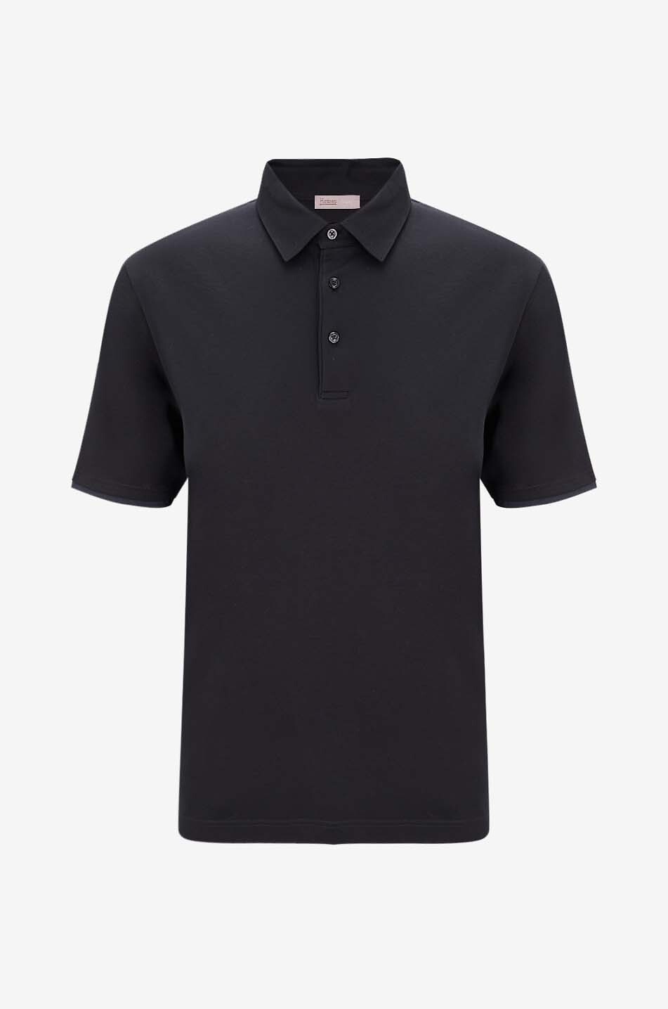 HERNO Resort jersey short-sleeved polo shirt Men BLACK 1
