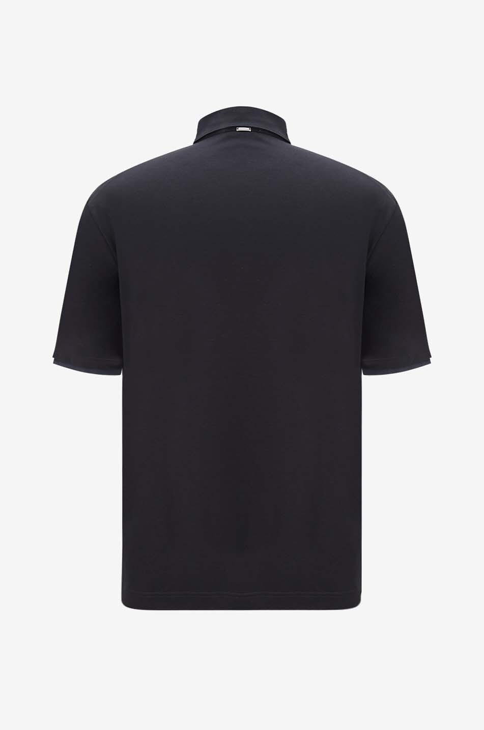HERNO Resort jersey short-sleeved polo shirt Men BLACK 2