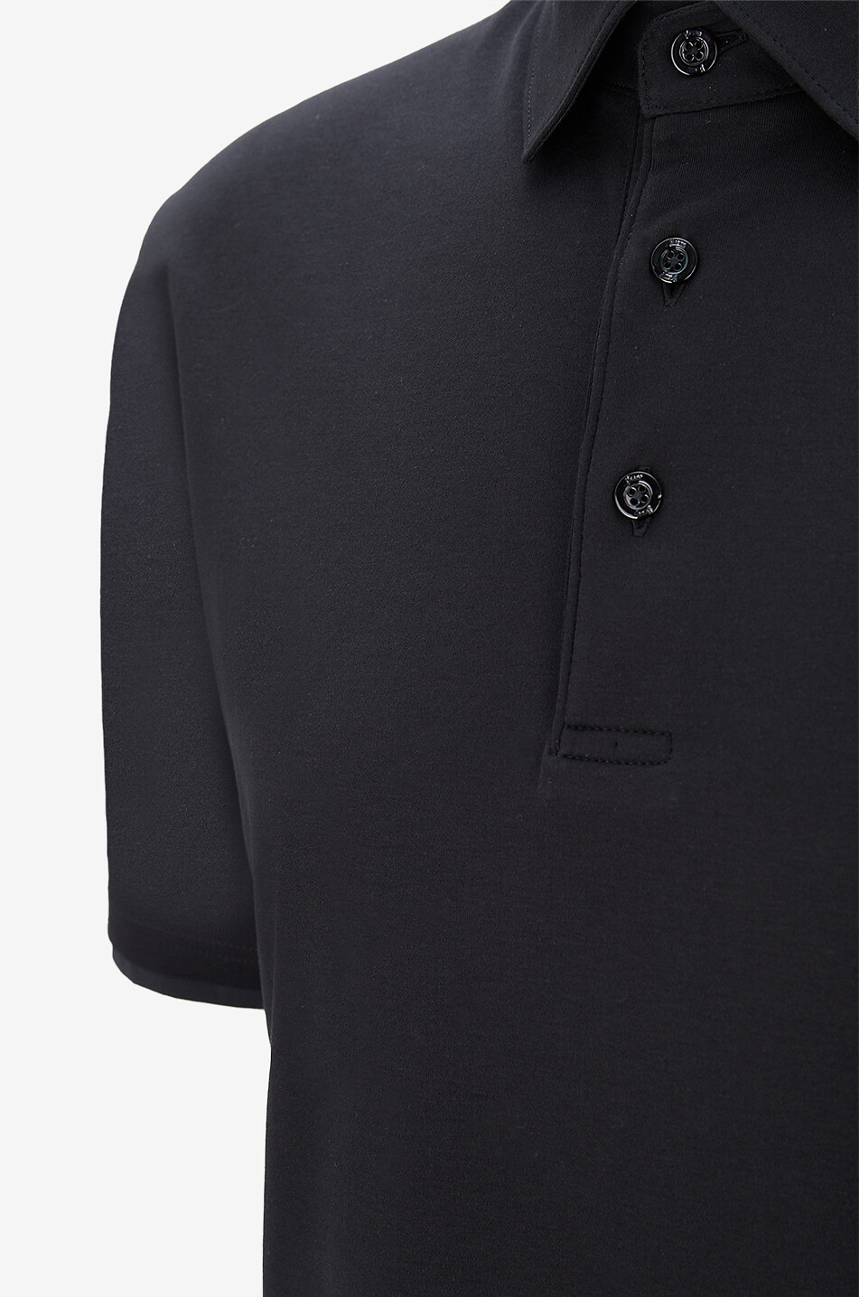 HERNO Resort jersey short-sleeved polo shirt Men BLACK 3