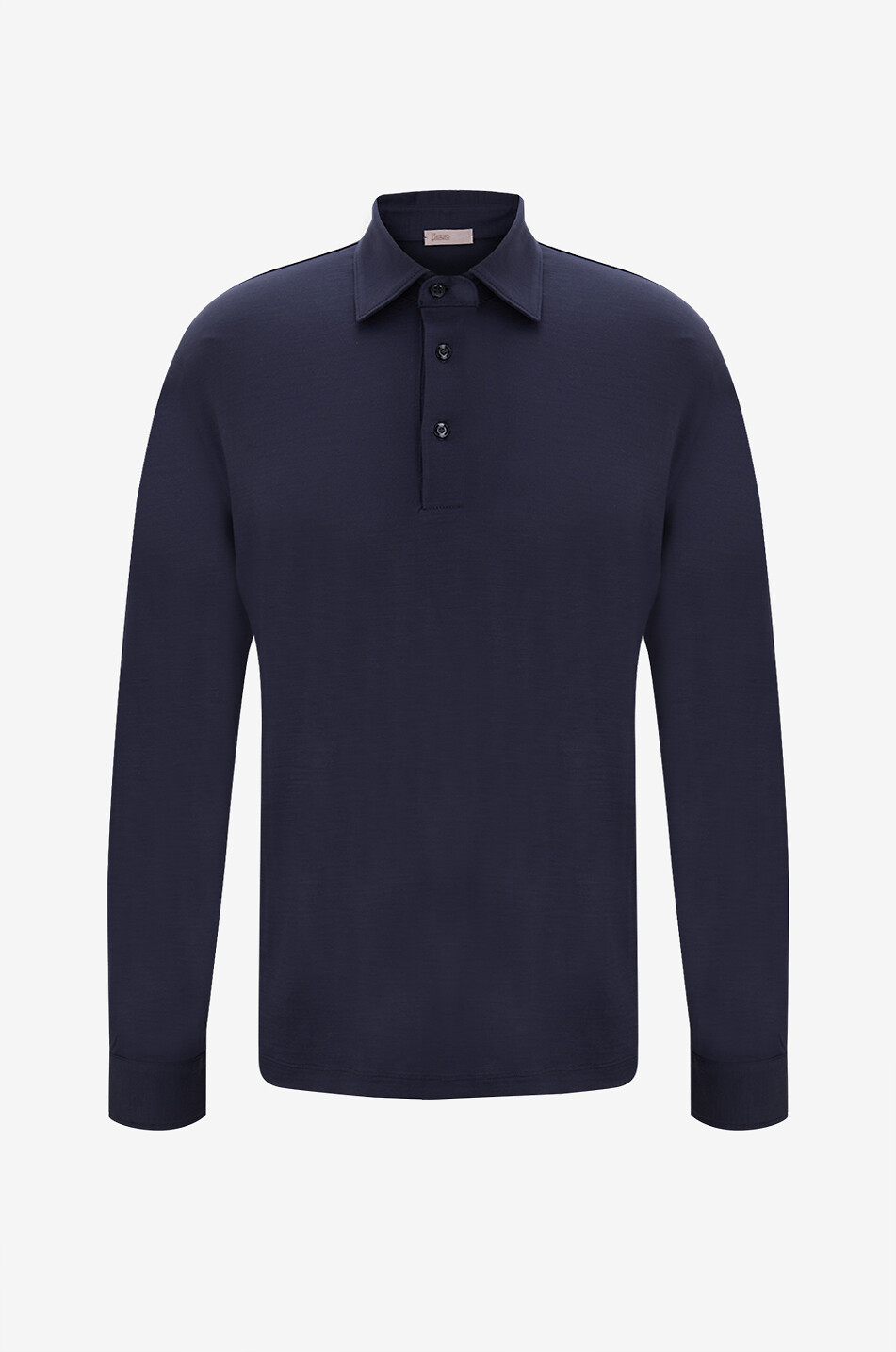 HERNO Langärmeliges Polohemd aus Wolle Resort Herren DUNKELBLAU 1