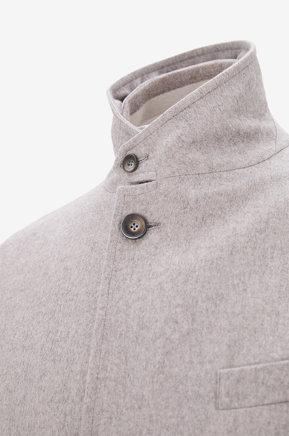 HERNO Blazer en soie et cachemire à plastron Resort Homme MARRON 3