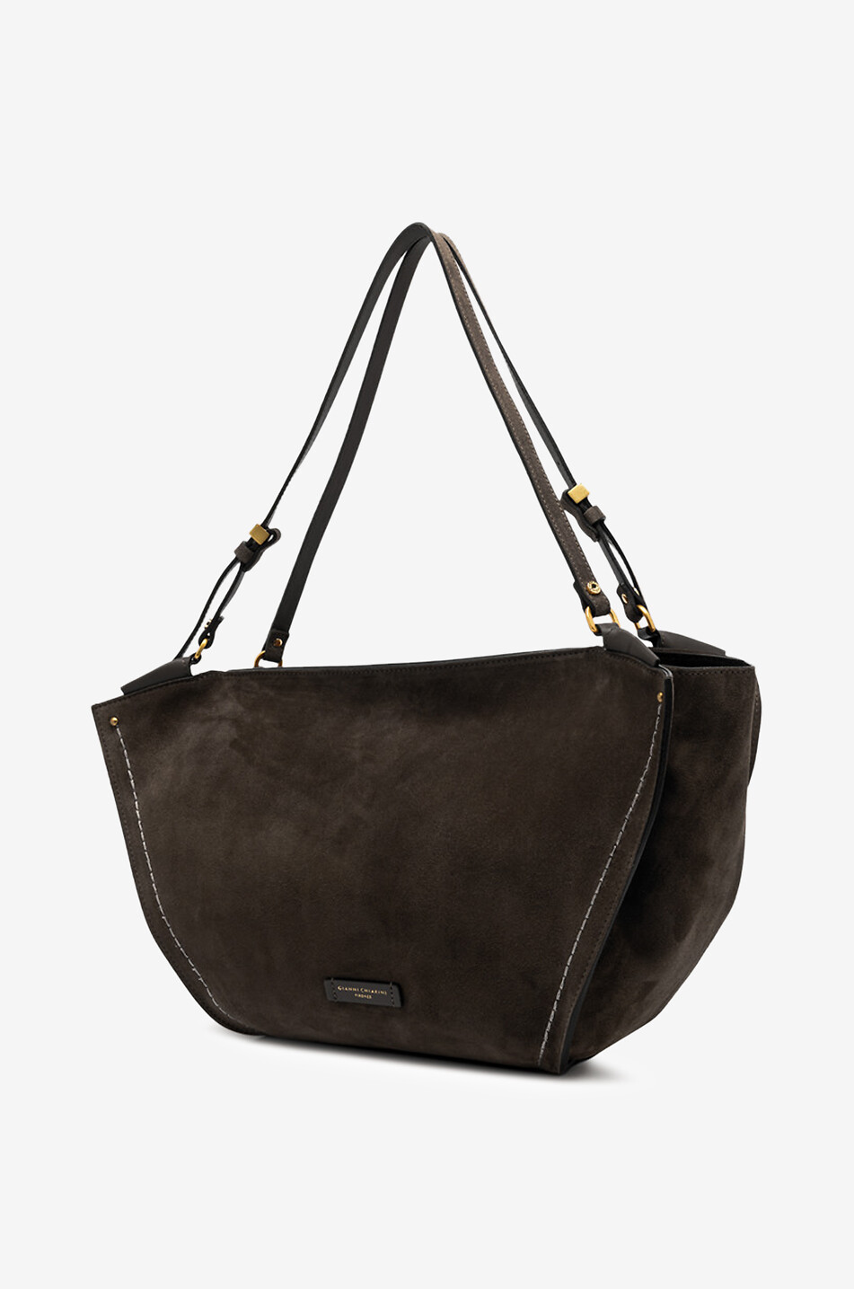 GIANNI CHIARINI Sac cabas en daim Bloom Femme MARRON 3