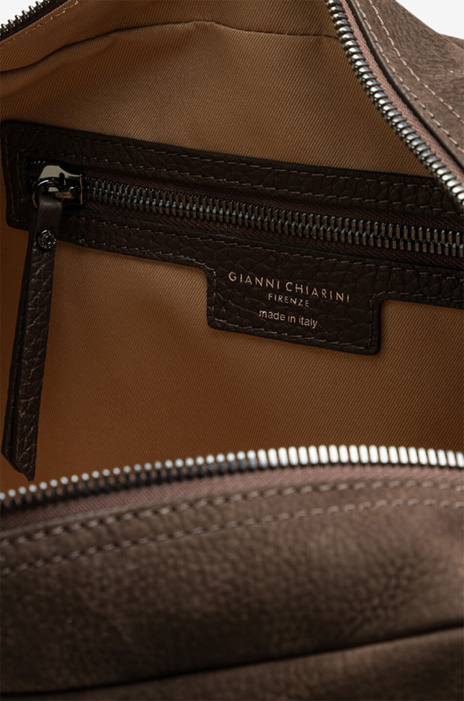 GIANNI CHIARINI Aryna suede bowling bag Women DARK BROWN 5