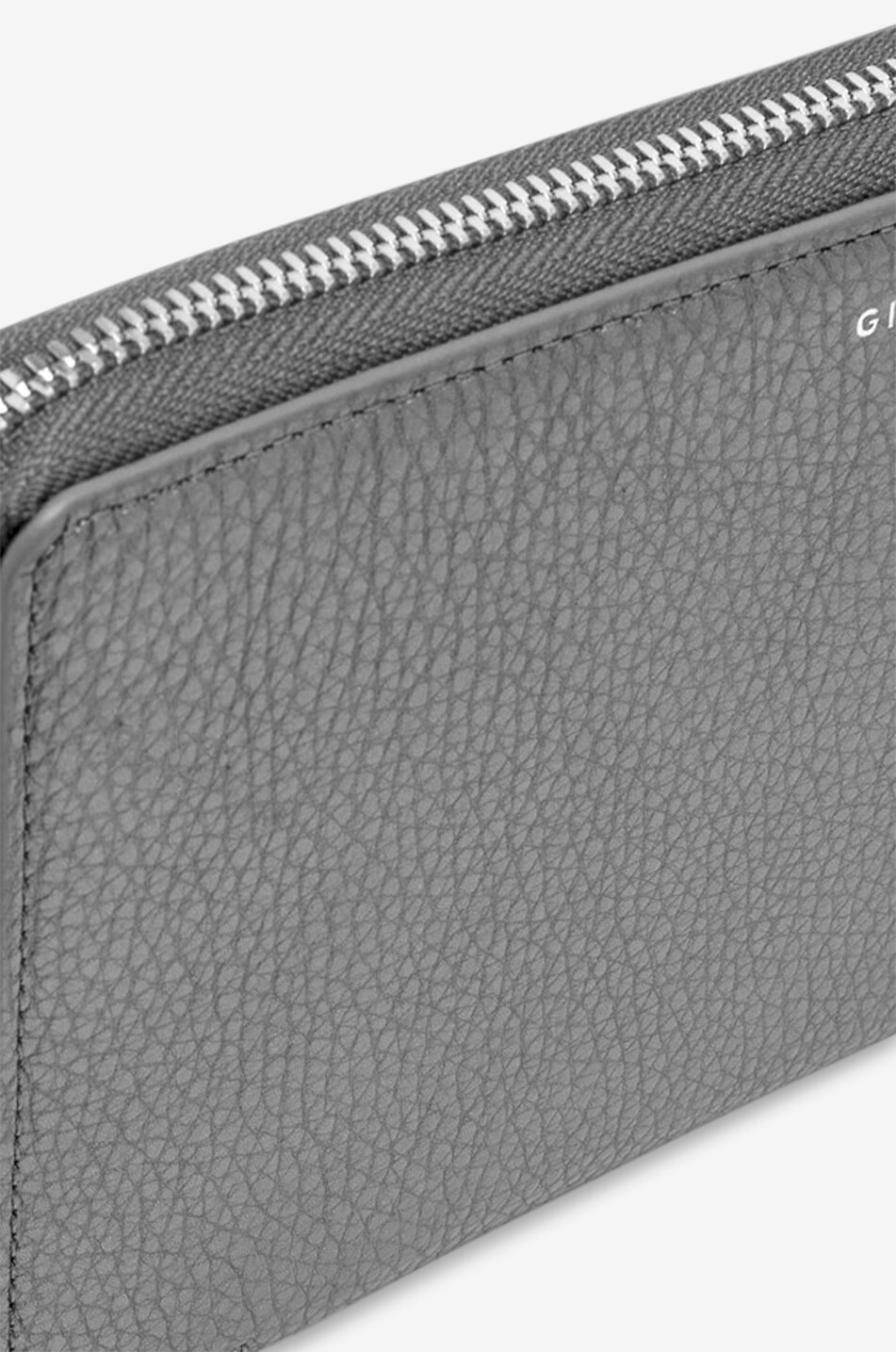GIANNI CHIARINI Dollaro grained leather rectangular wallet Women GREY 6
