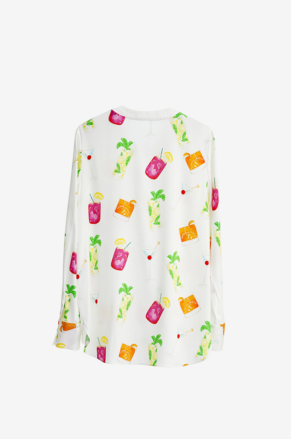 HERZENS Cocktail printed silk satin shirt Women MULTI COLOURED 2