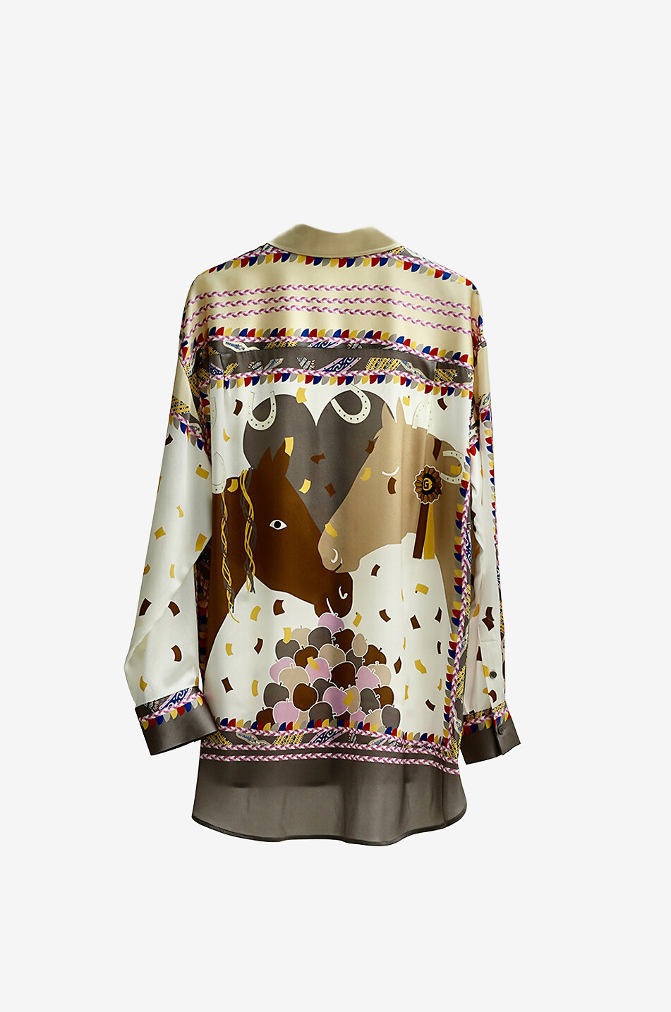 HERZENS Horse printed silk shirt Women MULTI COLOURED 2