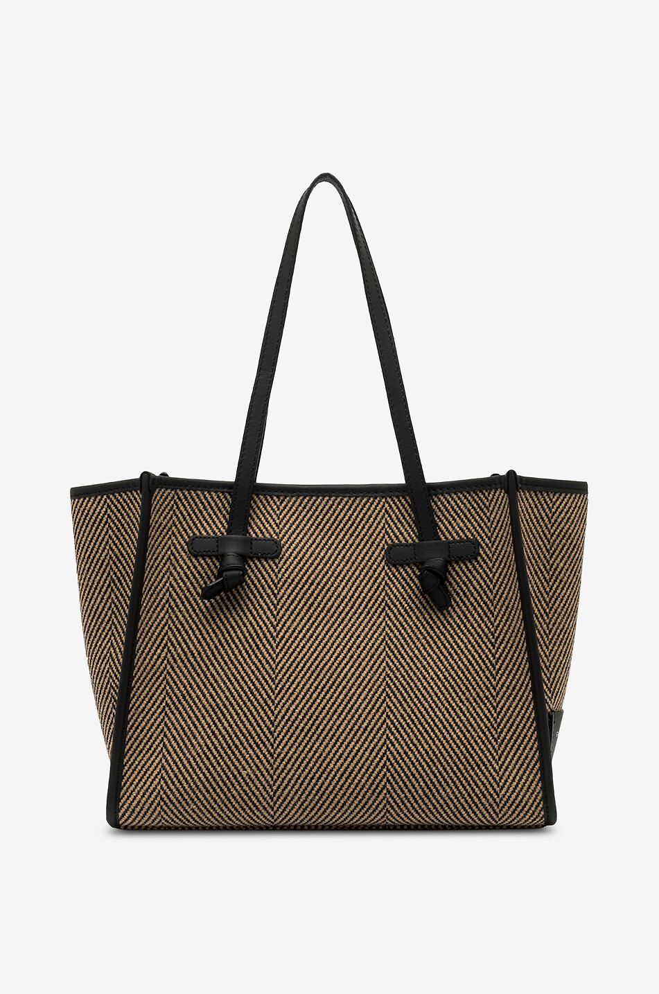 GIANNI CHIARINI Chevron-Canvas Shopper Marcella Spiga Damen SCHWARZ 3