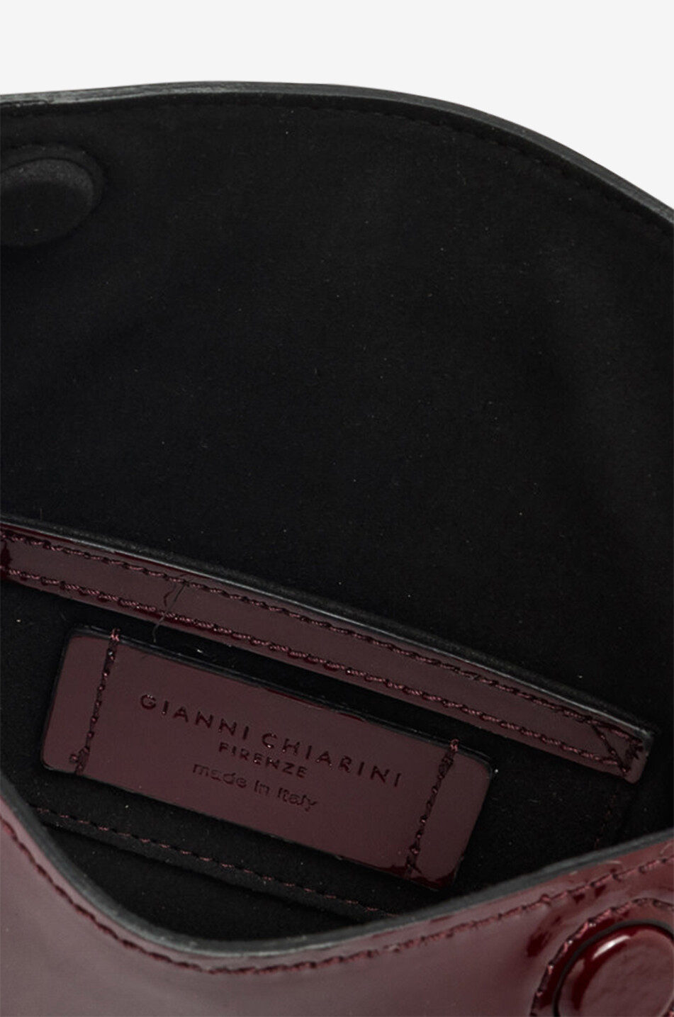 GIANNI CHIARINI Sac porté épaule en cuir verni Penelope Femme ROUGE FONCÉ 5