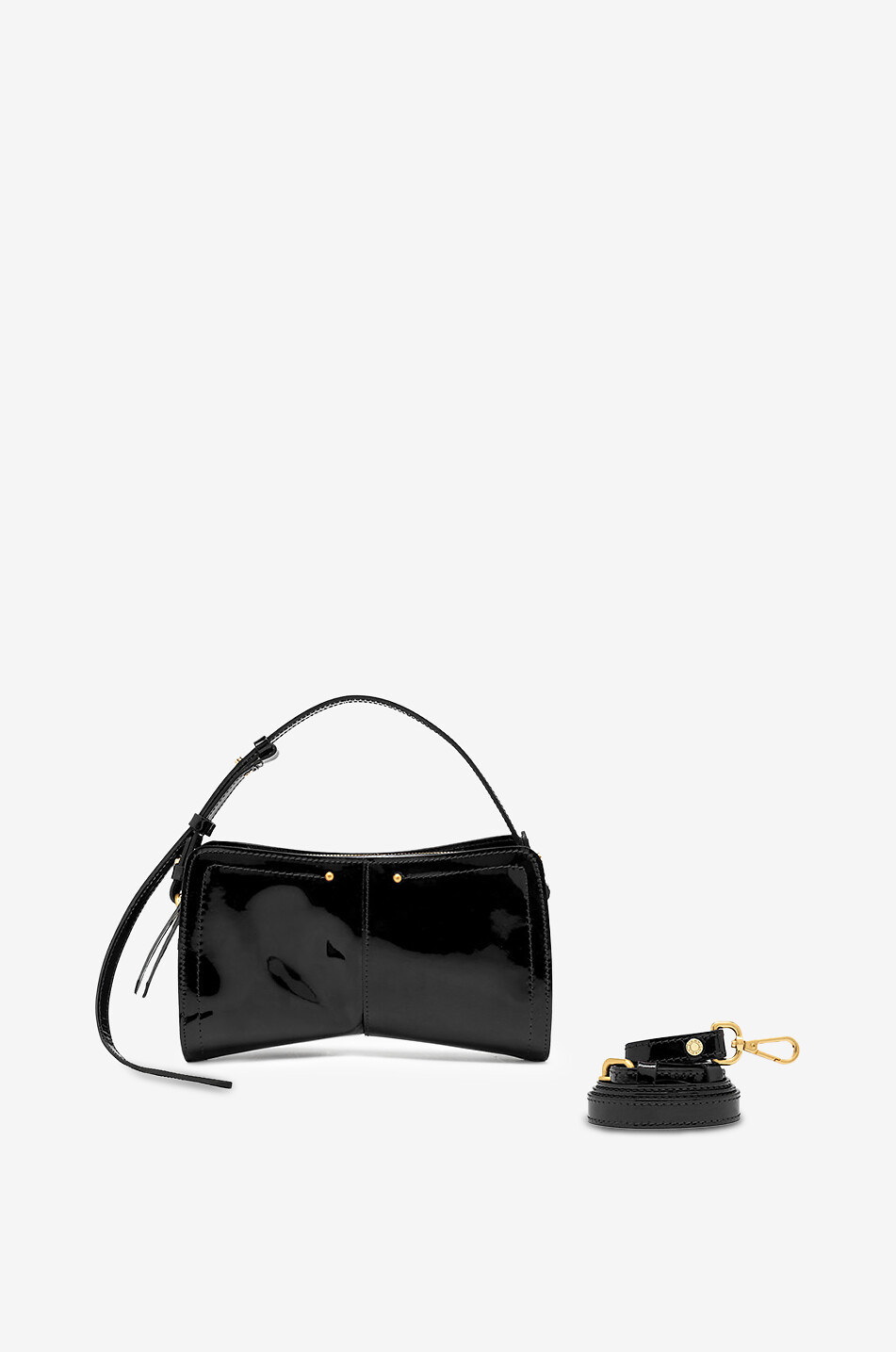 Sac à main en cuir verni Keira