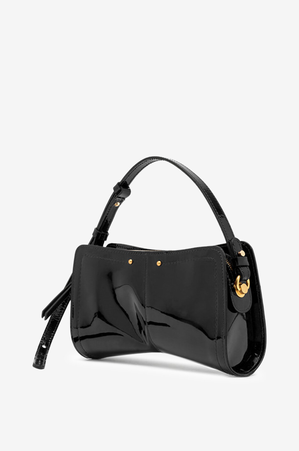 GIANNI CHIARINI Sac à main en cuir verni Keira Femme NOIR 3