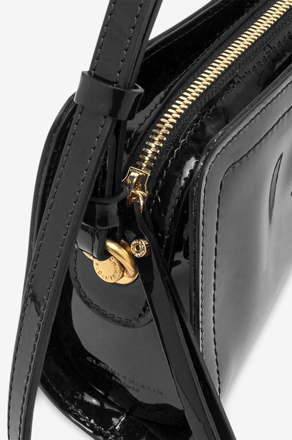 GIANNI CHIARINI Sac à main en cuir verni Keira Femme NOIR 4