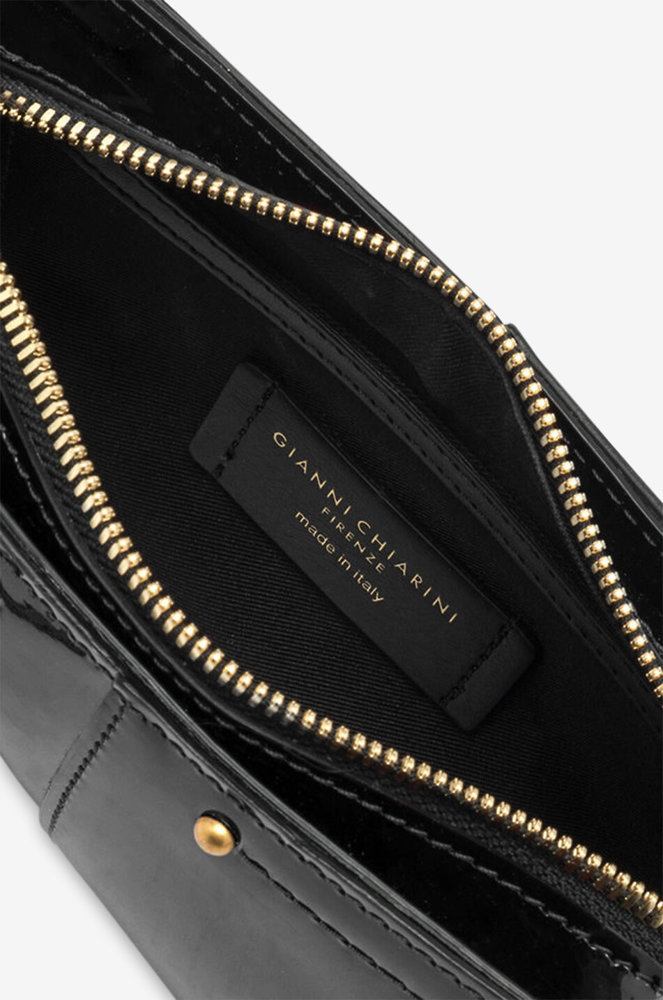 GIANNI CHIARINI Sac à main en cuir verni Keira Femme NOIR 5