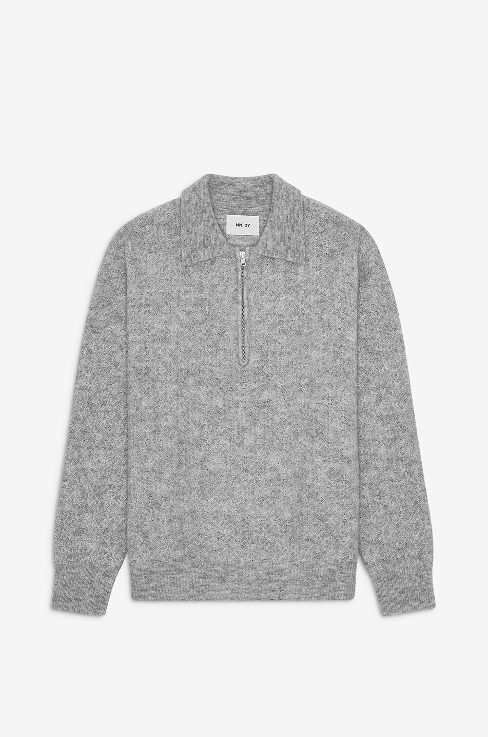 Gerippter Poloshirt mit Reissverschlusskragen Alfie