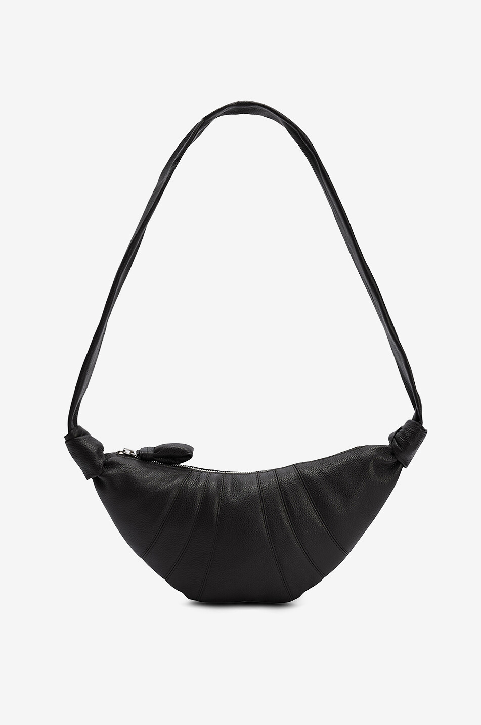 LEMAIRE Sac porté épaule en cuir grainé matelassé Small Croissant Femme NOIR 1