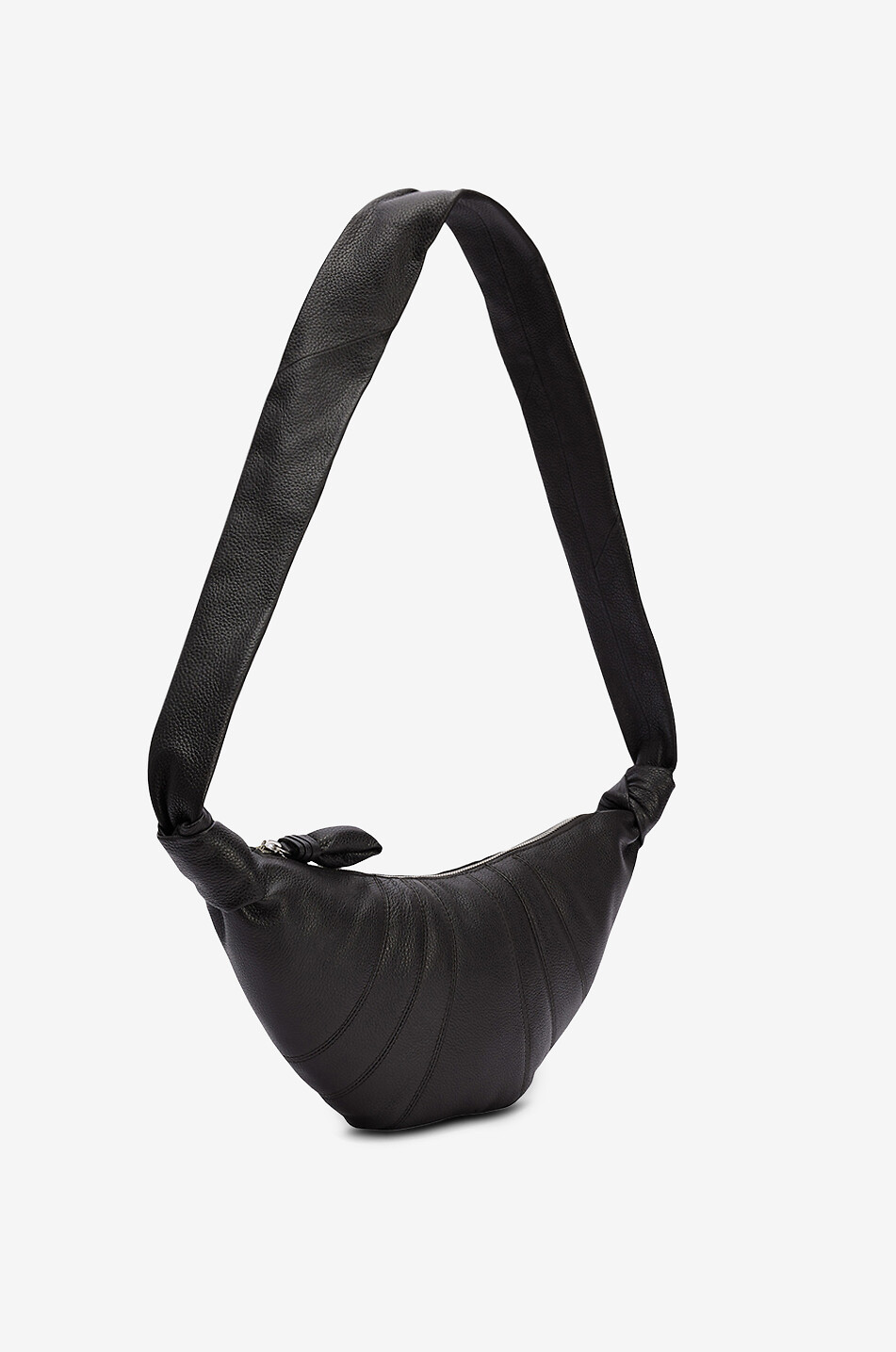 LEMAIRE Sac porté épaule en cuir grainé matelassé Small Croissant Femme NOIR 2