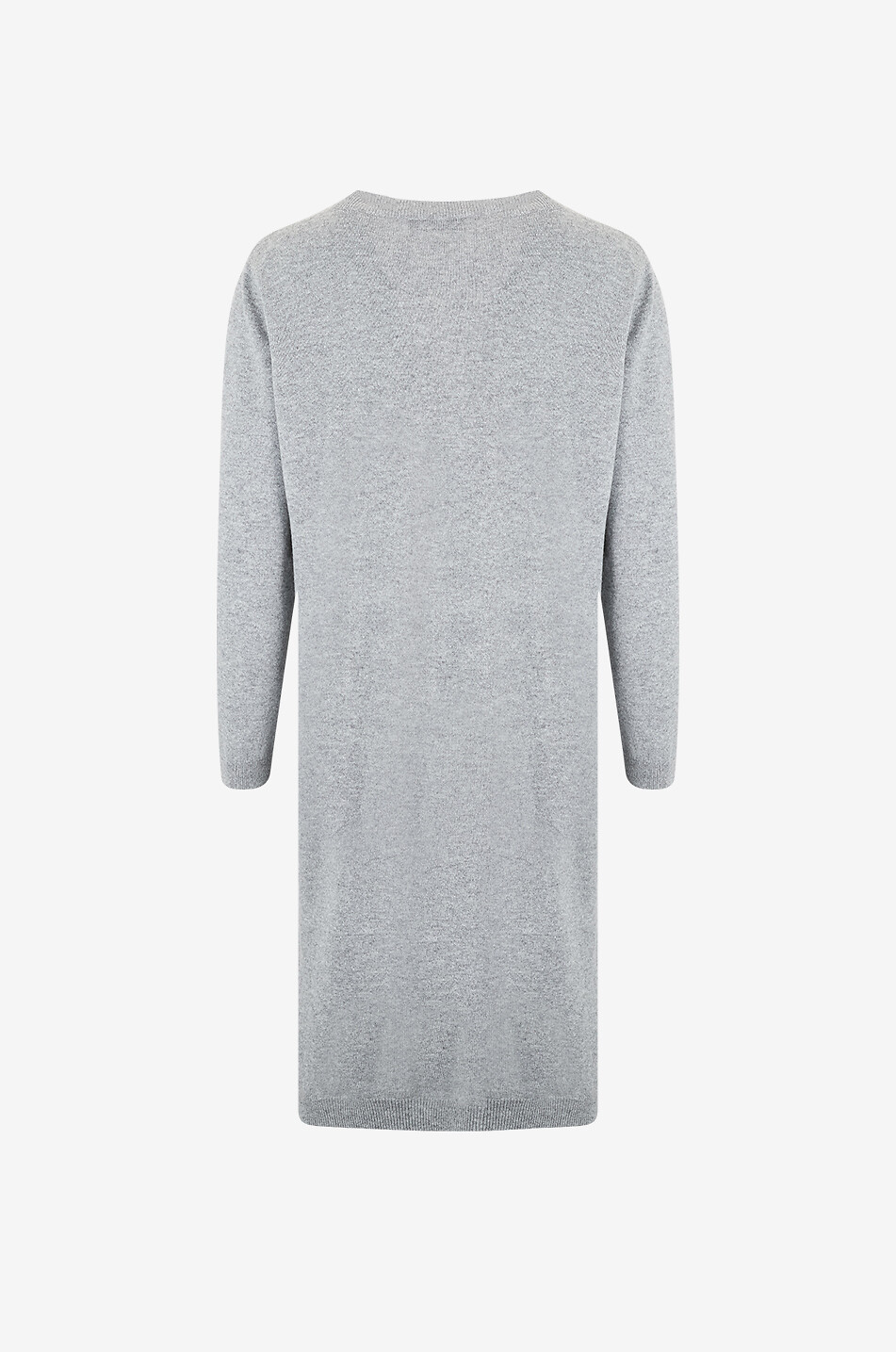 FABIANA FILIPPI Platinum short loose knit dress with brooch Women GREY 2