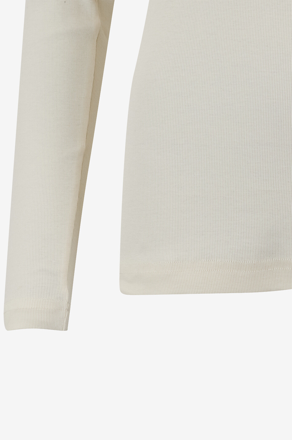 FABIANA FILIPPI Diamante fitted V-neck T-shirt with tulle Women EGGSHELL 3