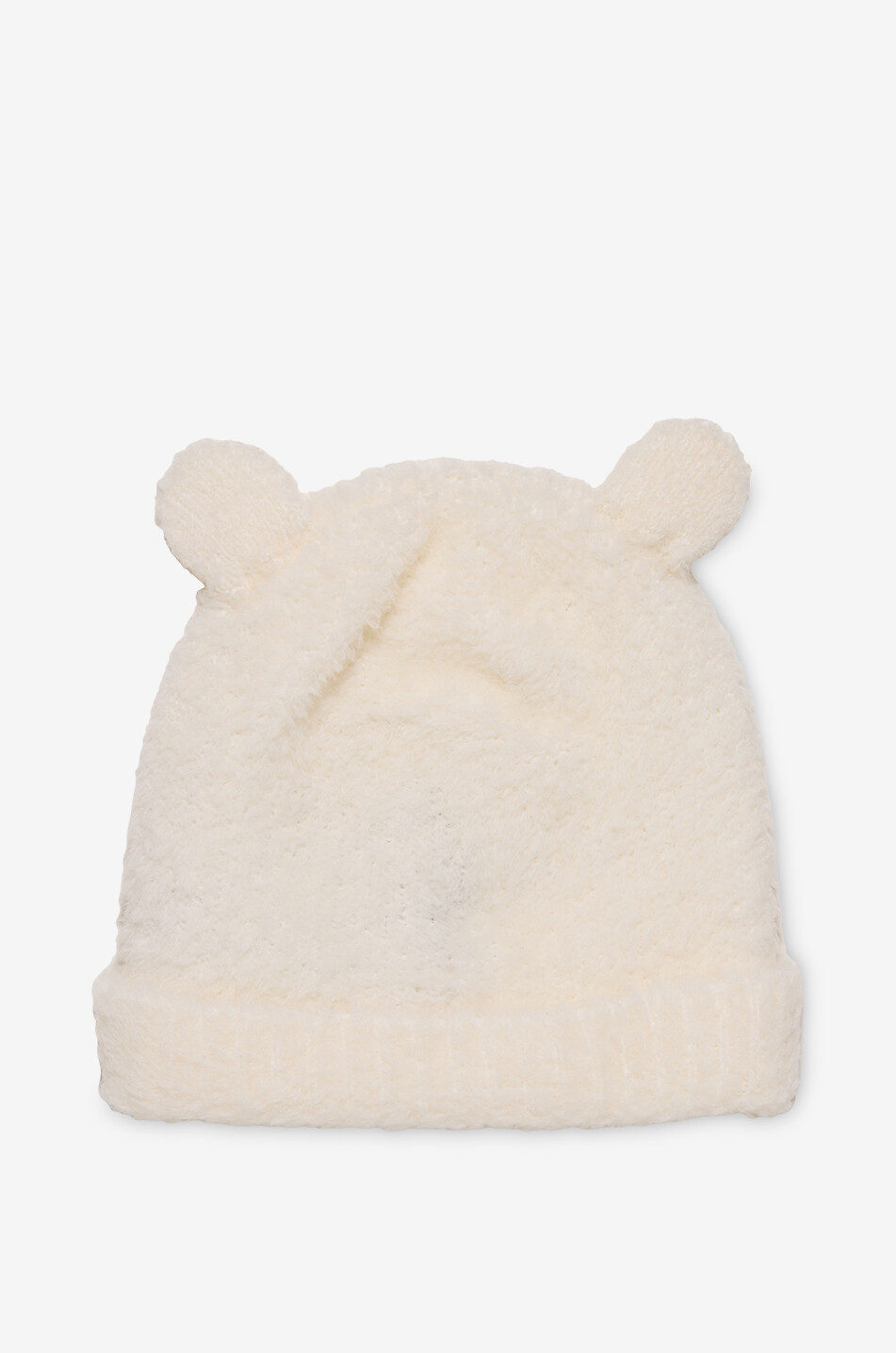 MONCLER Bonnet bébé duveteux à oreilles Bébé BLANC 2