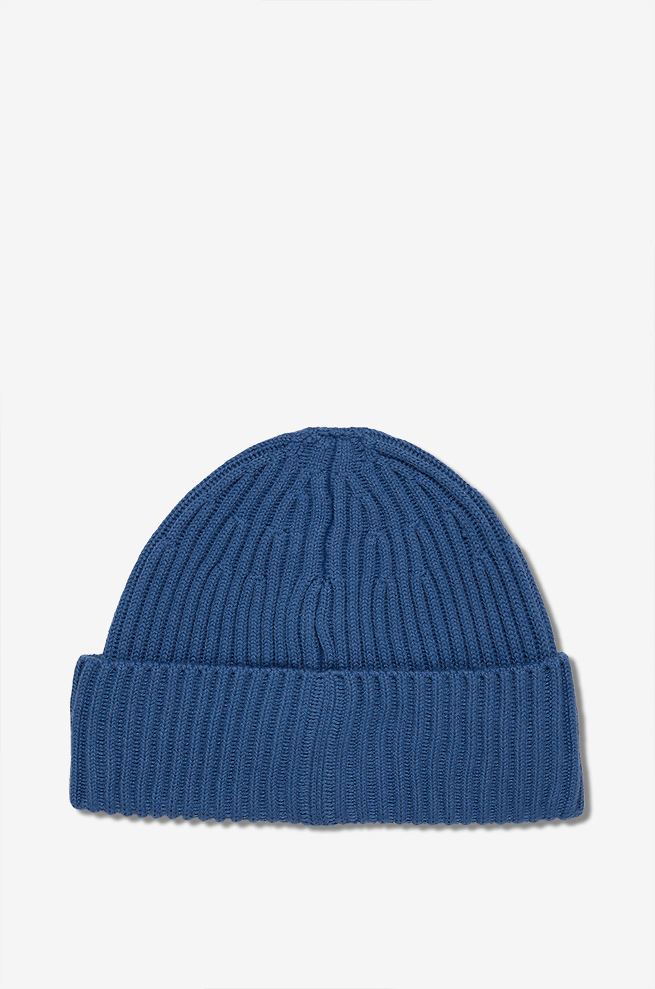 Compass K2S15 rib knit virgin wool beanie - STONE ISLAND - BLUE