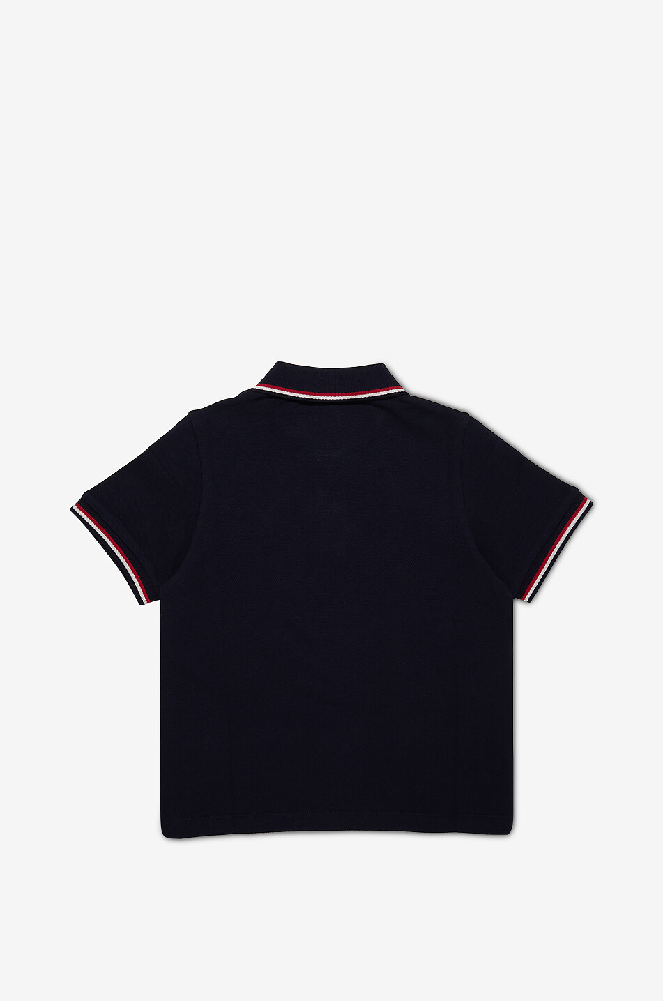 MONCLER Boys' polo shirt with tricolour trims Boy DARK BLUE 2