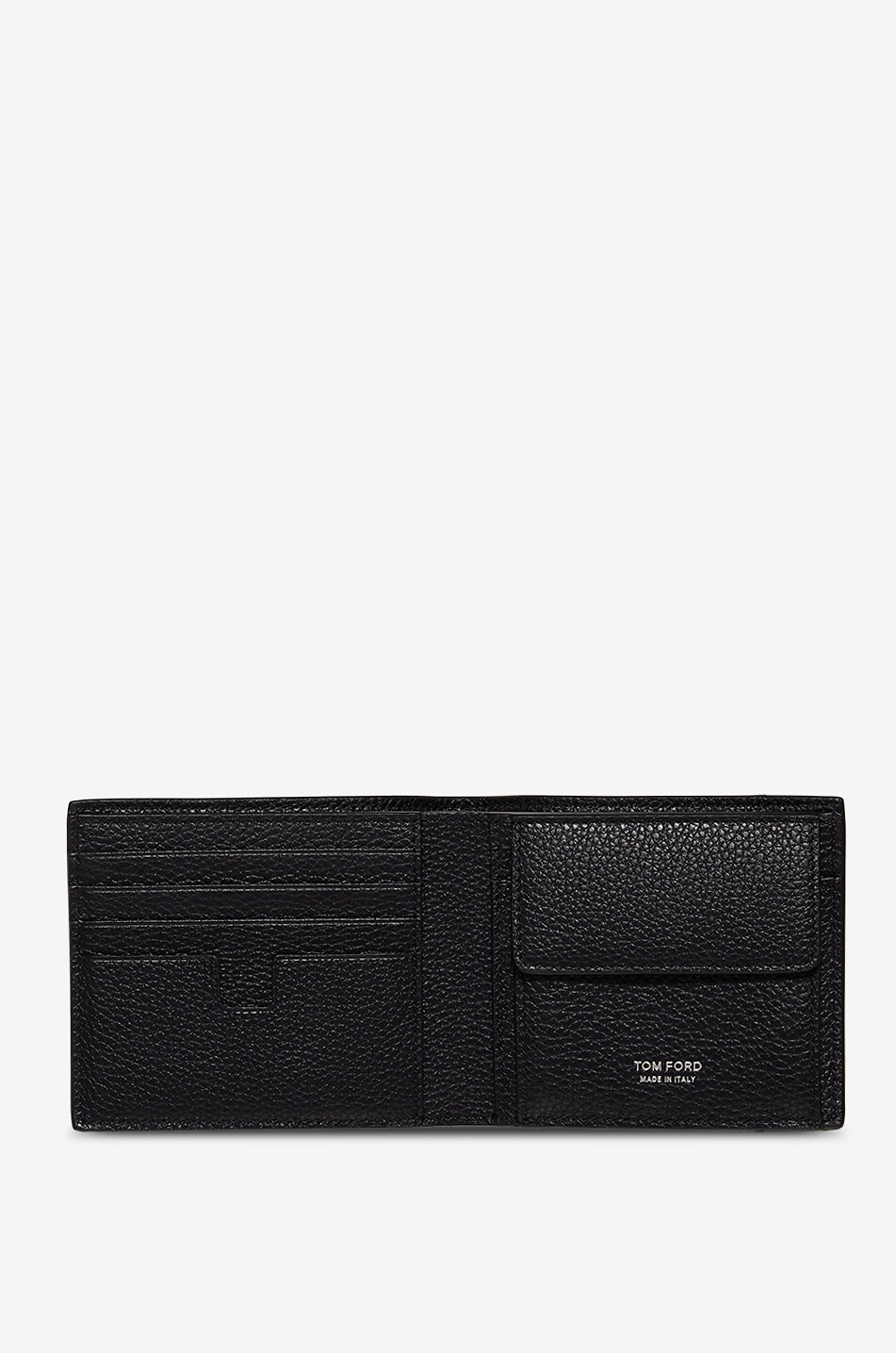 TOM FORD Portefeuille en cuir grainé Classic Bifold Homme NOIR 2