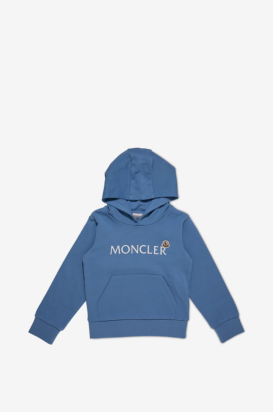 Logo print and patch boys' hooded sweatshirt