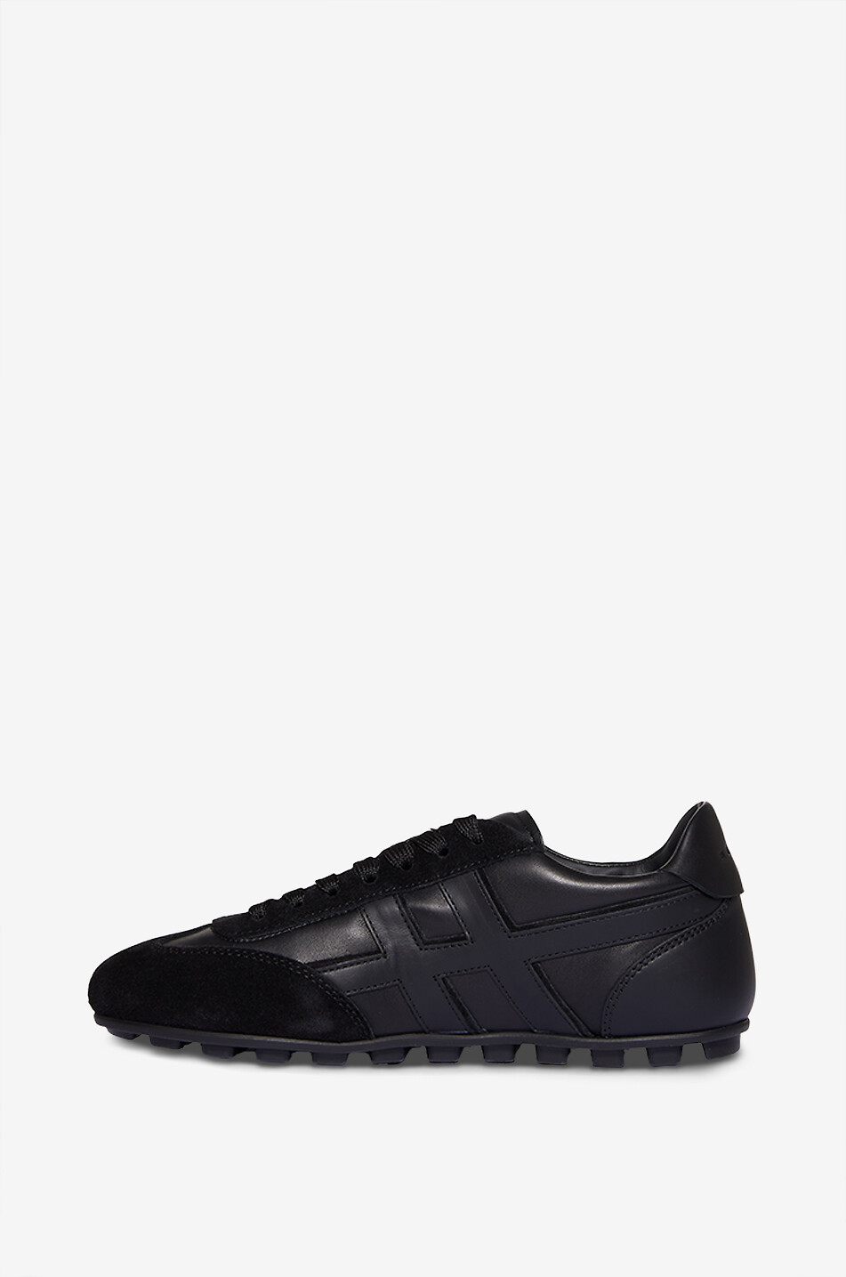 HOGAN Niedrige Nappa- und Wildledersneakers Olympia Damen SCHWARZ 3
