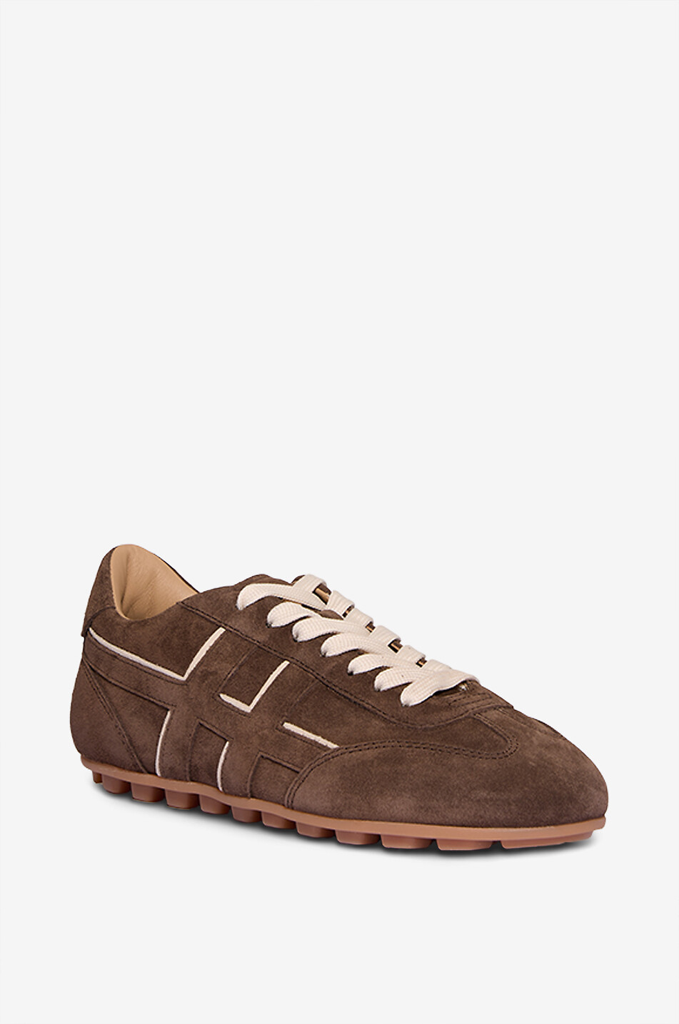 HOGAN Olympia low-top suede sneakers Women DARK BROWN 1