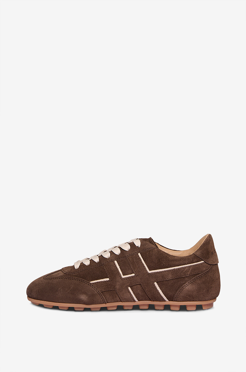 HOGAN Olympia low-top suede sneakers Women DARK BROWN 3