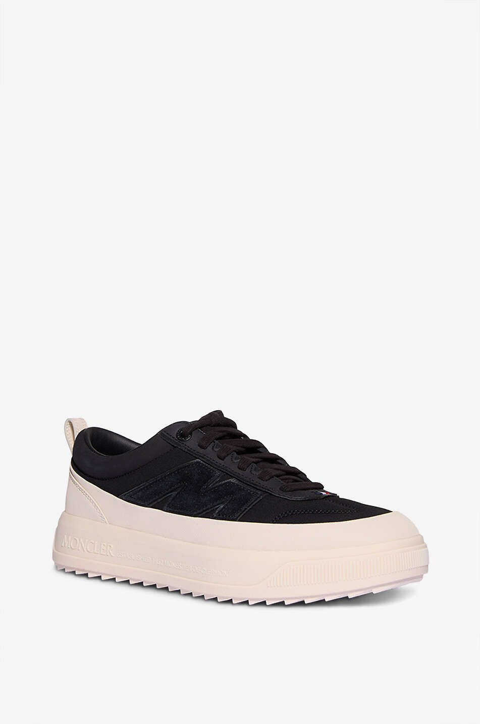 Neue York low-top lace-up smooth leather sneakers - MONCLER
