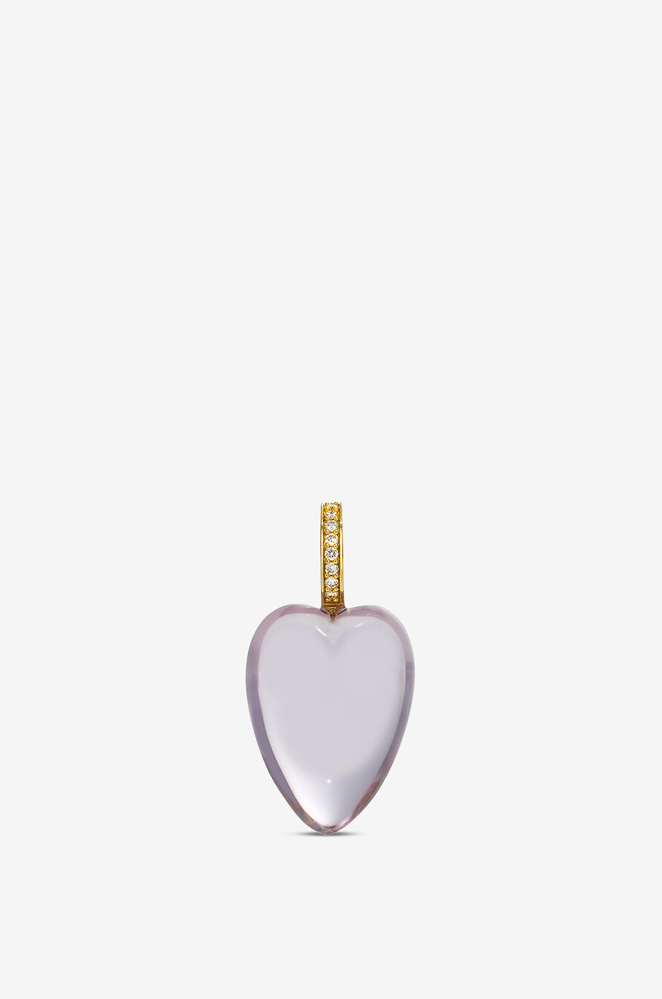 Pendentif en améthyste rose et diamants Heartstone