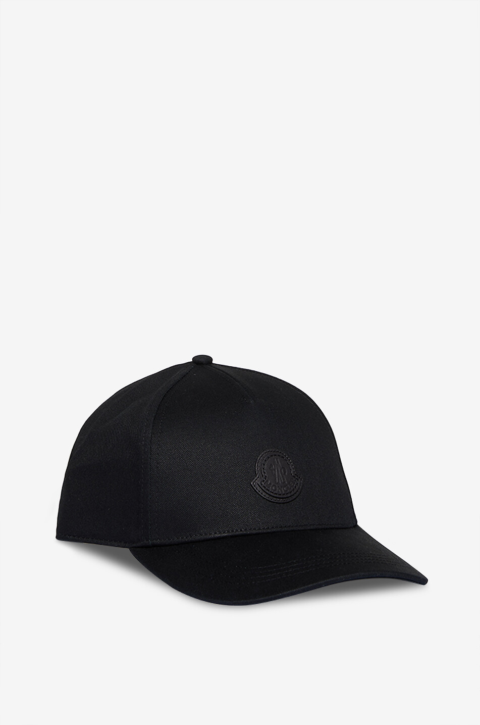 Cross stitch logo patch gabardine baseball cap - MONCLER - WHITE