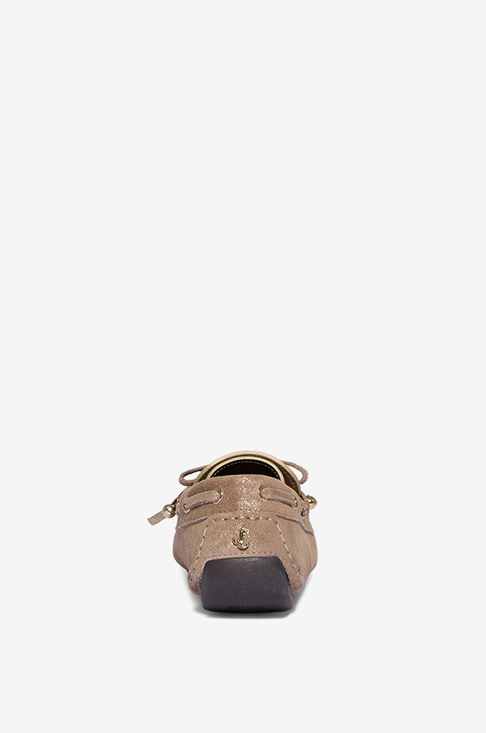 JIMMY CHOO Mocassins en daim métallisé à franges Manon Femme DORE 4