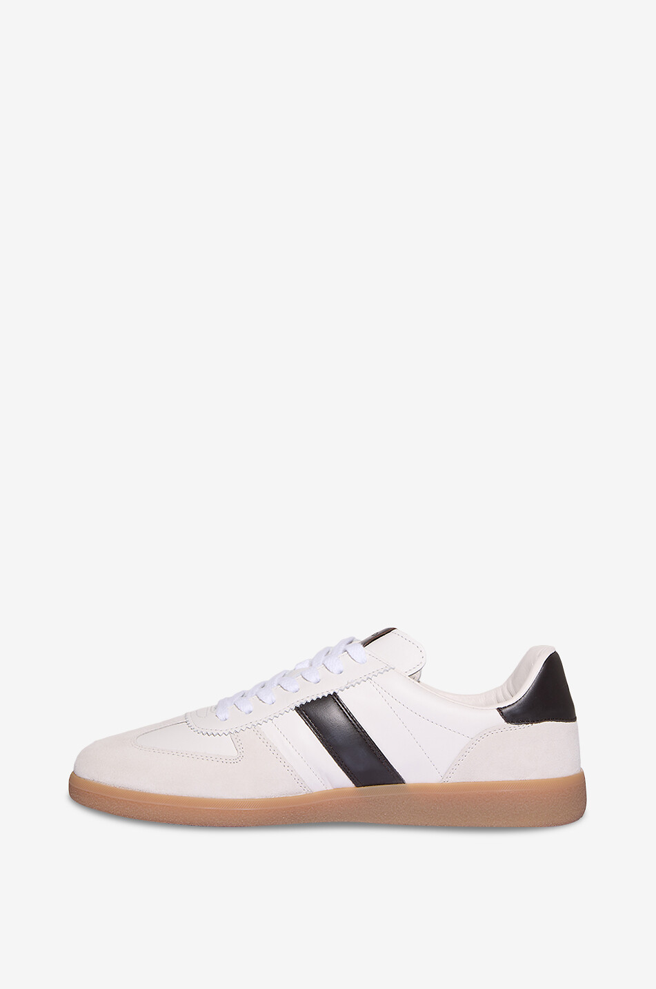 TOM FORD Niedrige Schnürsneakers aus Glatt- und Wildleder Archer Herren WEISS 3