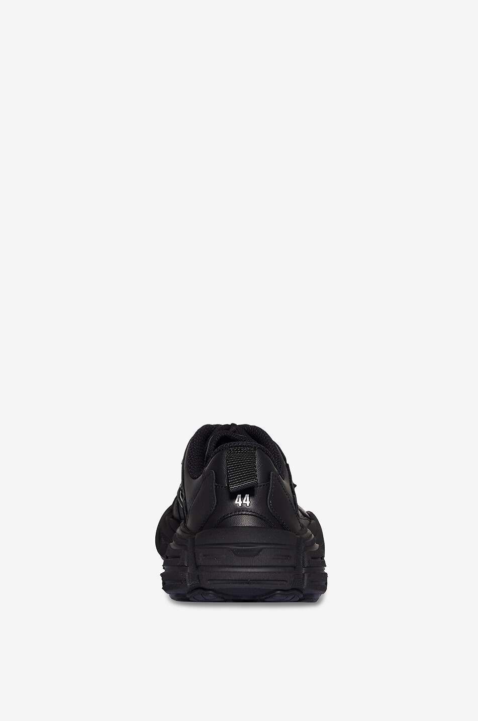 BALENCIAGA Baskets basses à lacets en cuir Monday Homme NOIR 4
