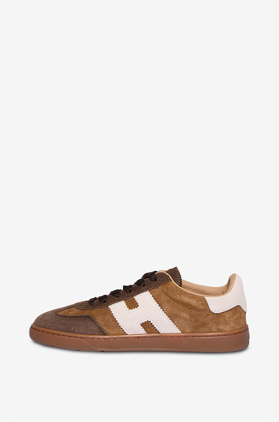 HOGAN Niedrige Schnürsneakers aus dreifarbigem Wildleder Hogan Cool Damen BRAUN 3