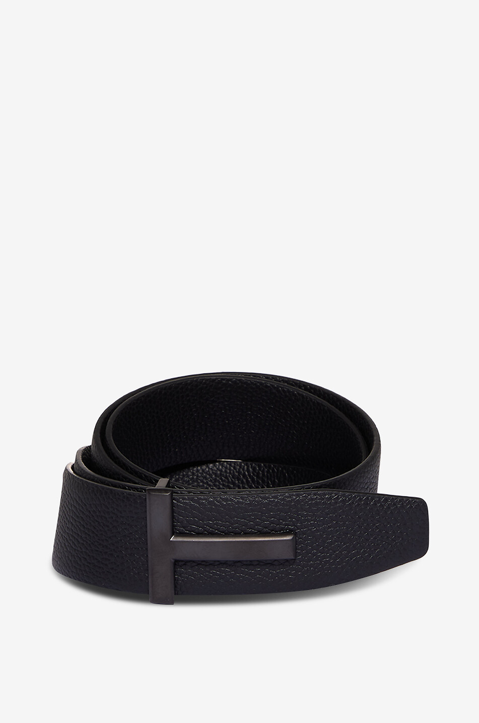 TOM FORD Ceinture en cuir grainé T Icon - 40 mm Homme NOIR 1