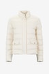 Bessettes short twill down jacket with stand-up collar