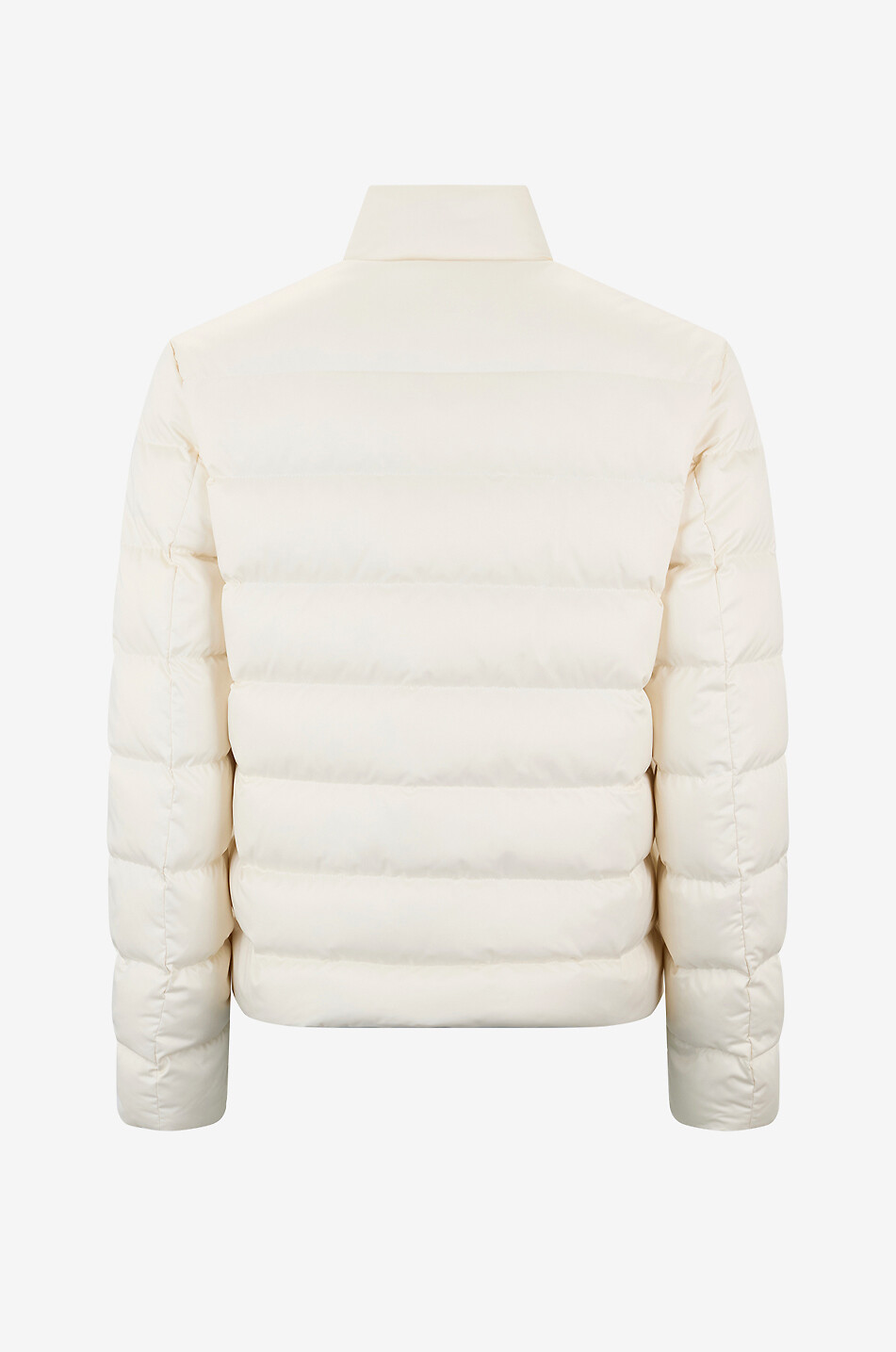 MONCLER Bessettes short twill down jacket with stand-up collar Women EGGSHELL 2