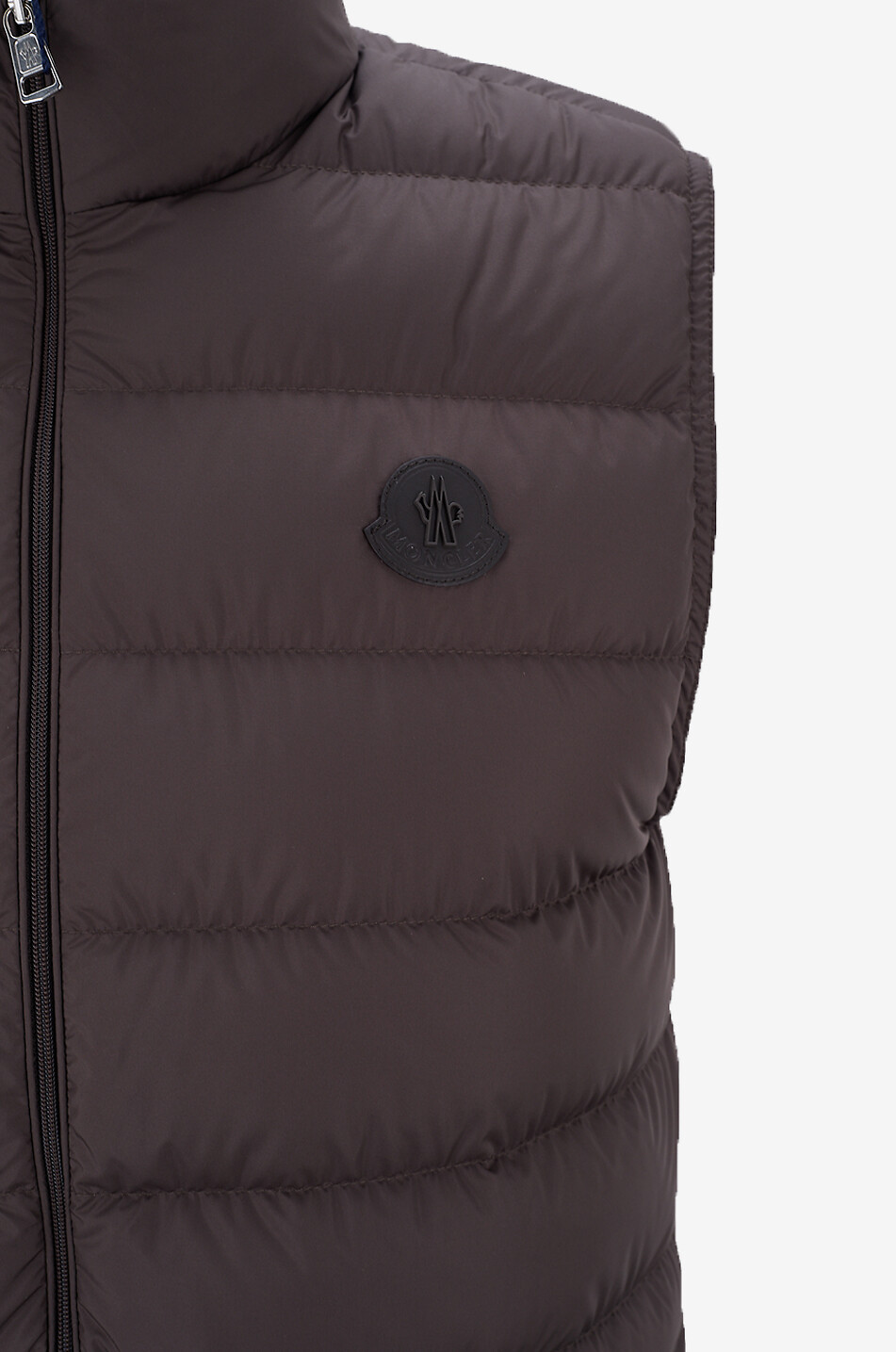 MONCLER Treompan sleeveless down jacket with leather patch Men BROWN 3