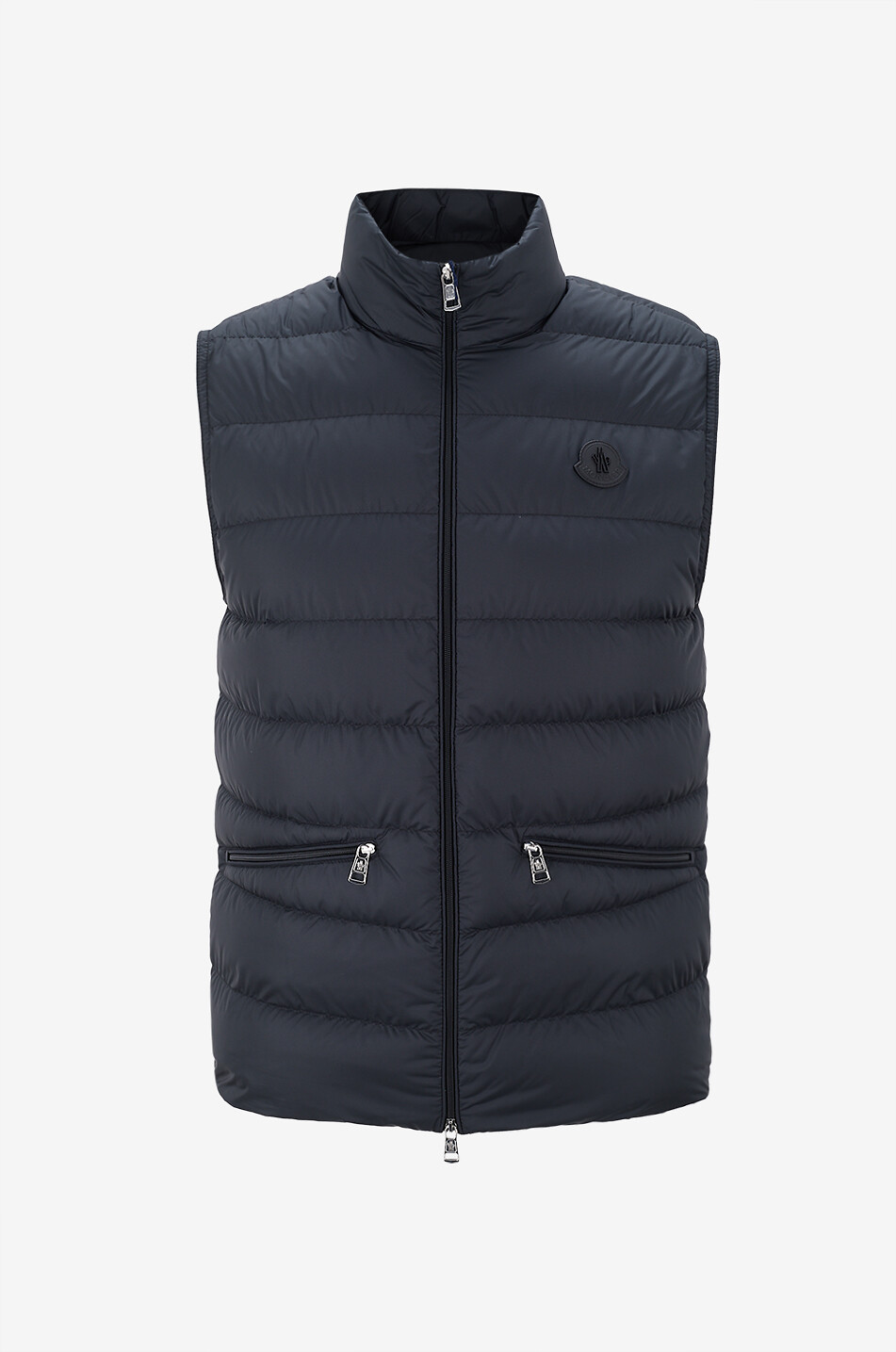 MONCLER Treompan sleeveless down jacket with leather patch Men BLACK 1