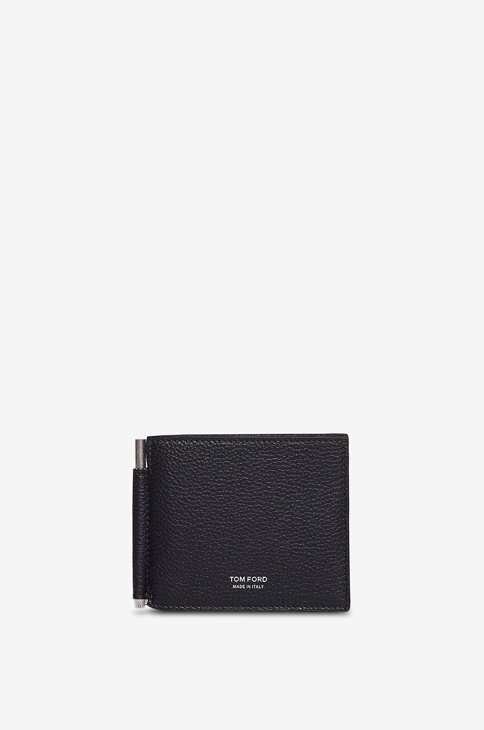 TOM FORD Brieftasche aus genarbtem Leder mit Geldscheinklammer Herren SCHWARZ 1