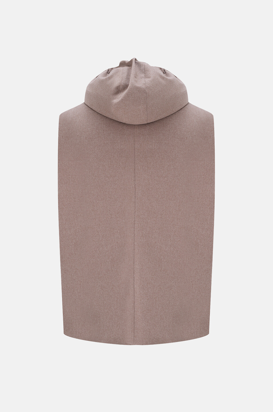 BRUNELLO CUCINELLI Down-padded water-repellent wool vest with hood Men Light beige 2