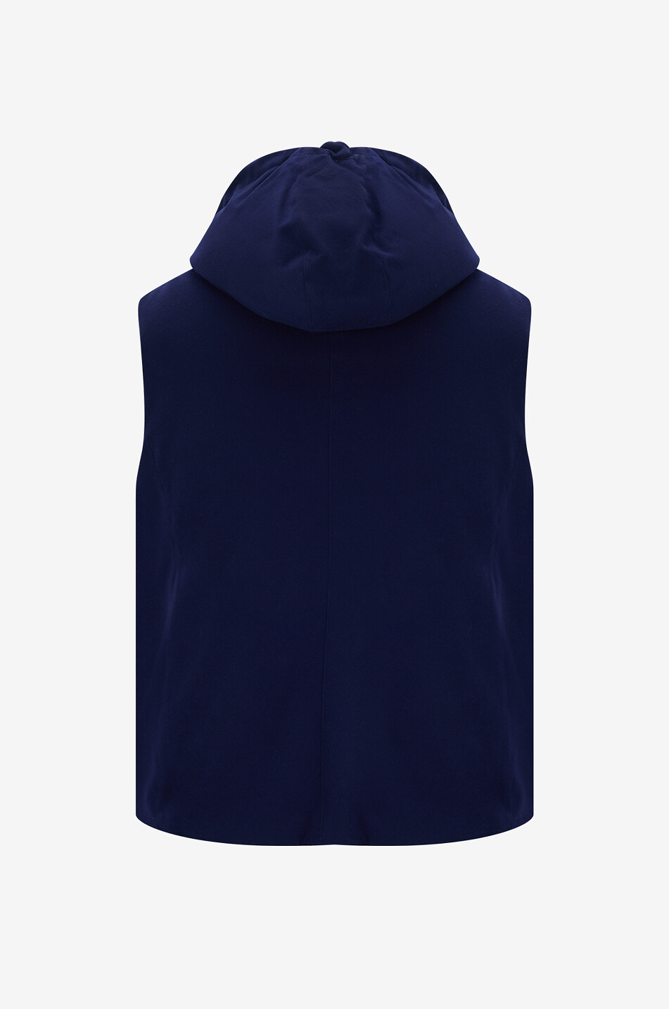 BRUNELLO CUCINELLI Down-padded water-repellent wool vest with hood Men DARK BLUE 2