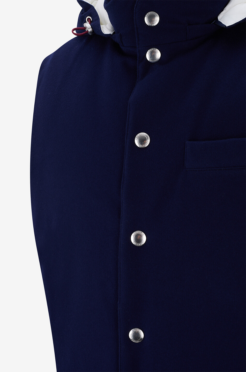 BRUNELLO CUCINELLI Down-padded water-repellent wool vest with hood Men DARK BLUE 3