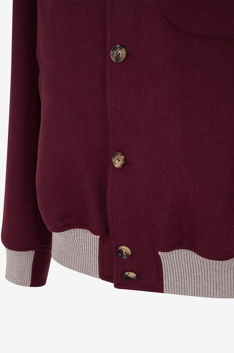 BRUNELLO CUCINELLI Wool flannel double-cloth shirt-style bomber jacket Men DARK RED 3